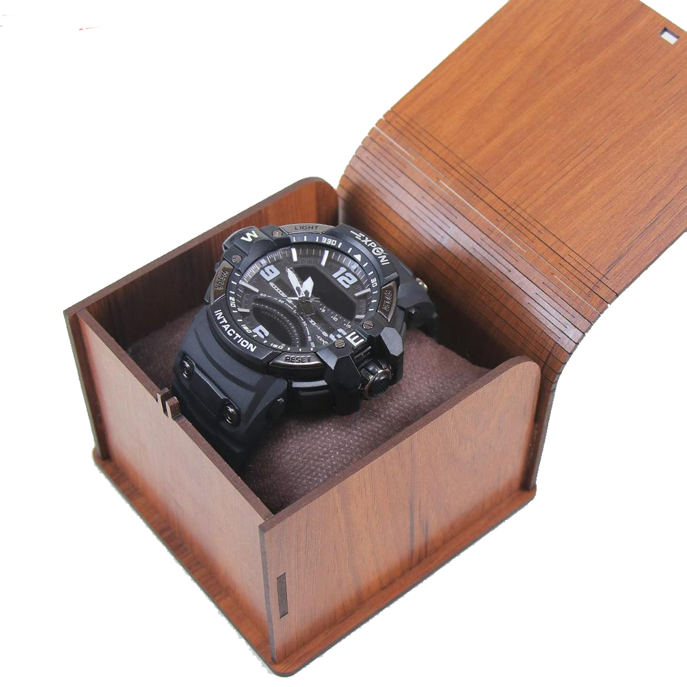 جعبه ساعت مدل چوبی فنری بالشتک دار بسته 4 عددی