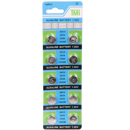 باتری ساعتی تی ام آی مدل LR44 A76 AG13  بسته 10 عددی