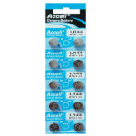 باتری ساعتی اکسل مدل LR44 A76 AG13 بسته 10 عددی