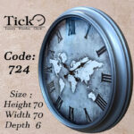 ساعت دیواری تیک مدل نقشه 724