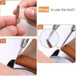 پین بند ساعت مچی مدل PN 18 بسته 4 عددی به همراه ابزار تعویض پین بند ساعت