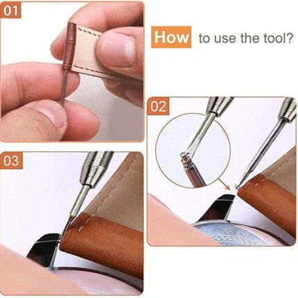 پین بند ساعت مچی مدل PN 18 بسته 4 عددی به همراه ابزار تعویض پین بند ساعت